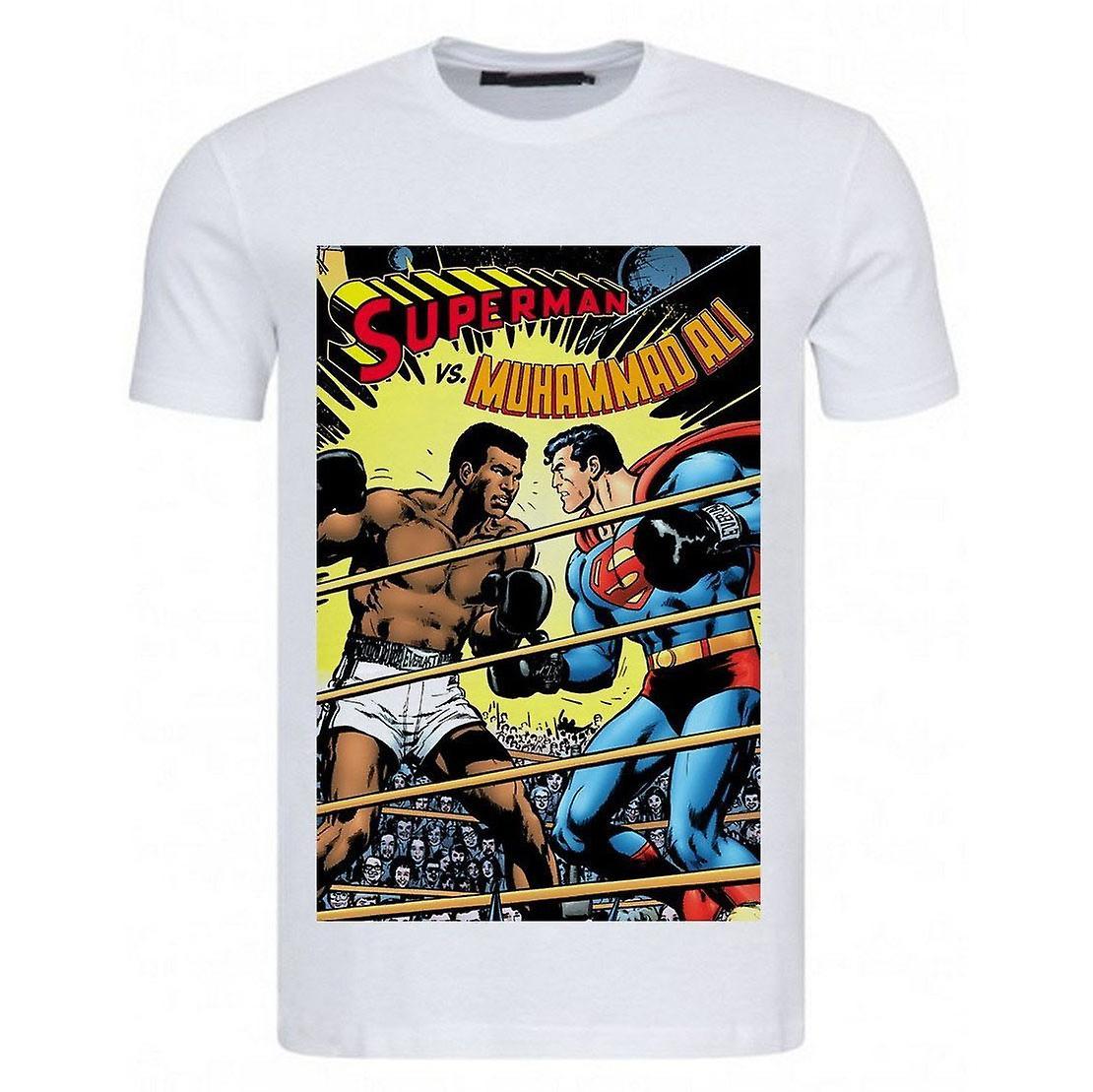 RockShark T-Shirt Blanc Mohamed Ali Vs Superman White M