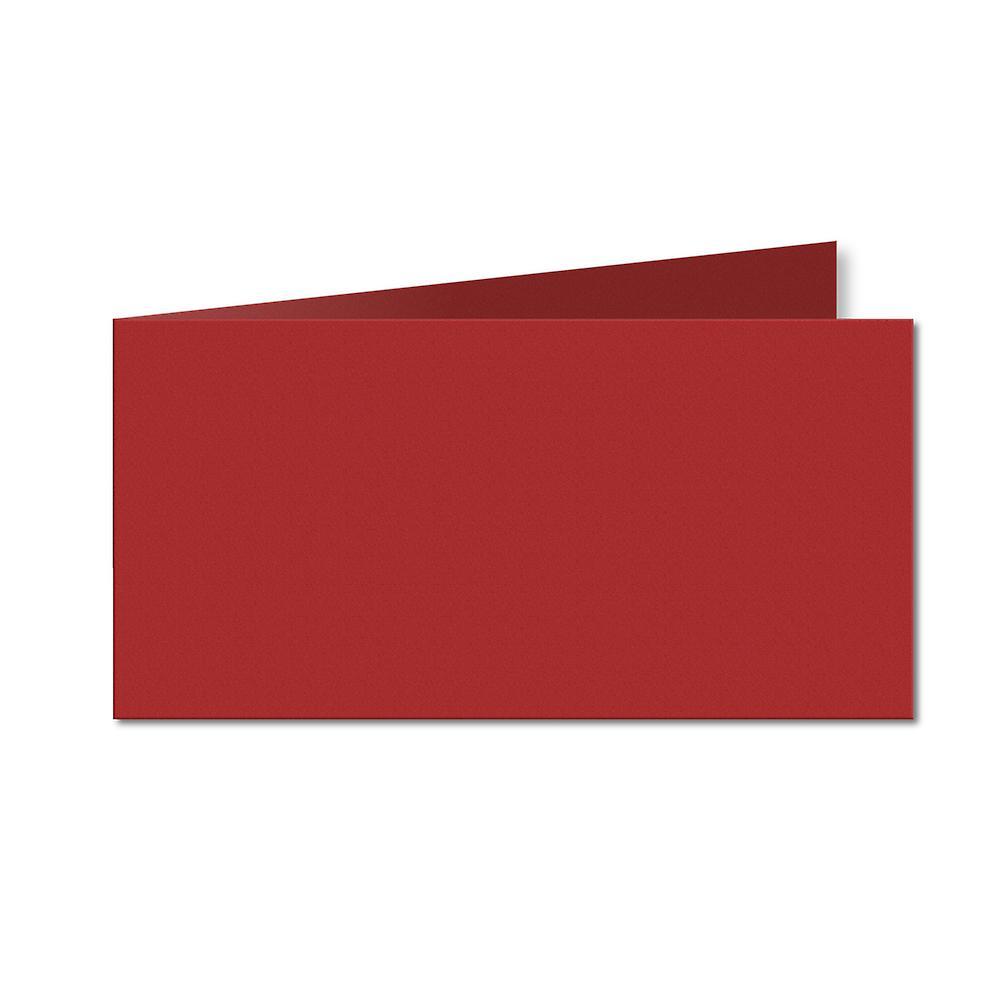 ColorSono Chilli Red. 100mm x 420mm. DL (Short Edge). 235gsm Folded Card Blank. 100