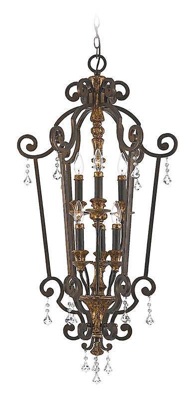 Marquette 6 Light Chandelier Antique Bronze Finish E14