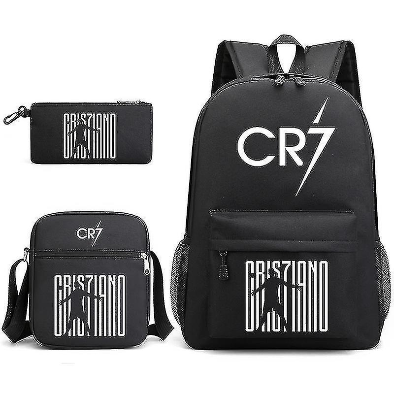 Sbdy Fashion Cr7 3pcs Sets Backpack Mochila New Students Capacity School Bags Bookbag Travel Bag 7 Only Pencil Case