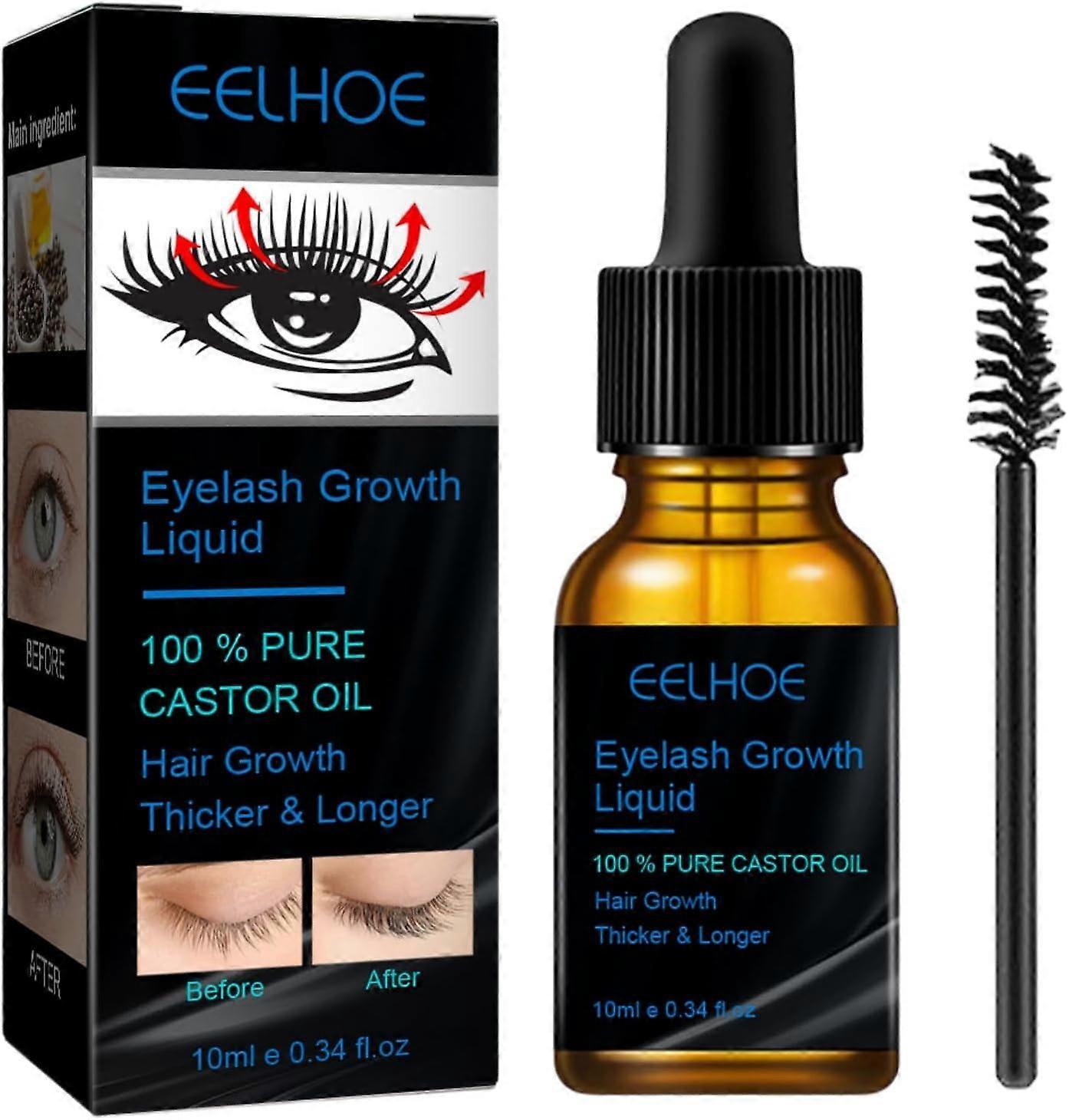 Unbrand Eyelash Rapid Growth Serum,5ML Eyelash Enhancer Eyelash Serum For Growth And Thickness,Lash Booster Serum With Brush 3 Pcs