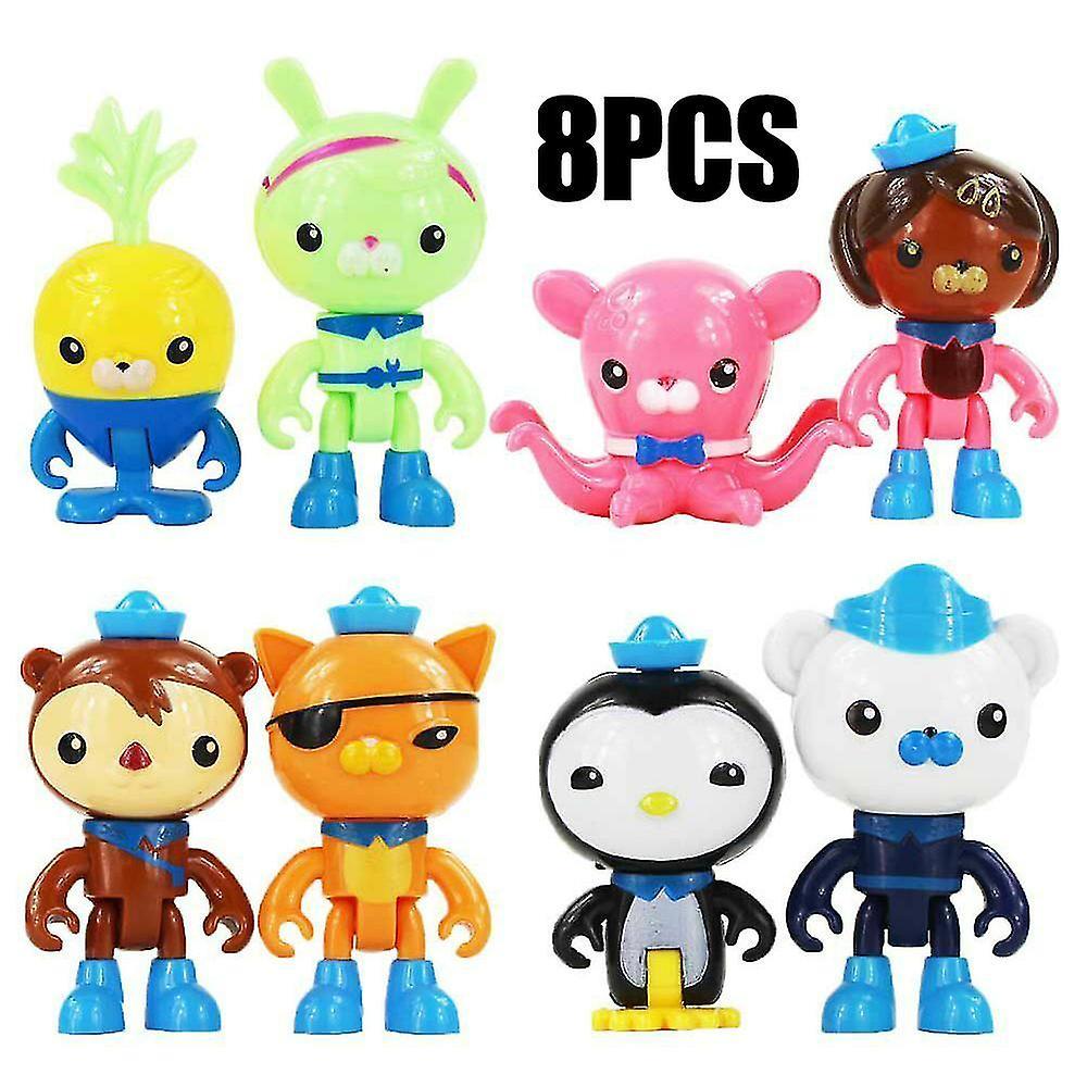 Manchalk 8pcs/set The Octonauts Figures Octo Crew Pack Playset Action Figure Doll Toy Kids Gift