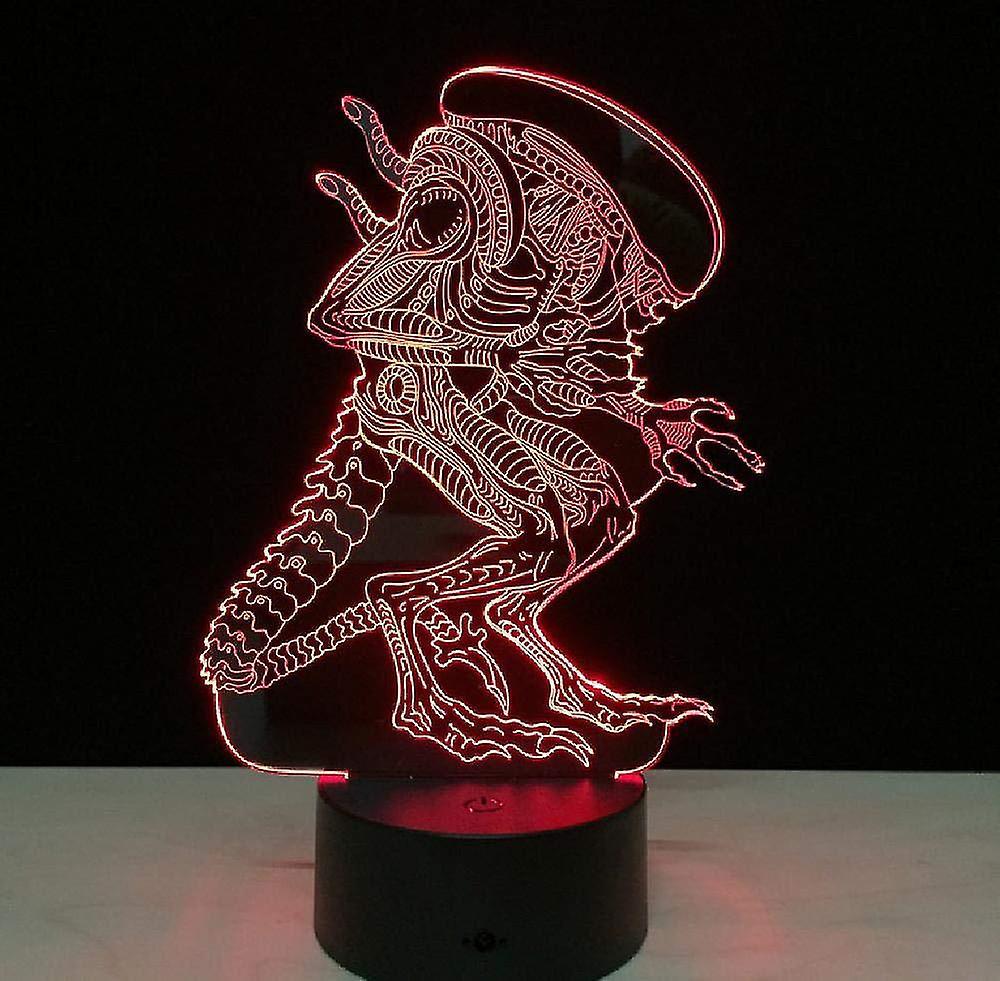 Liangnv Alien Vs Predator 3d Lighting Mood Lamp 7 Colors Changing Lamp