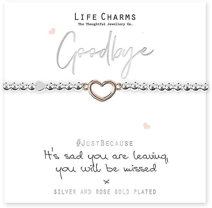 Life Charms Sad You Are Leaving Bracelet Silver One Size