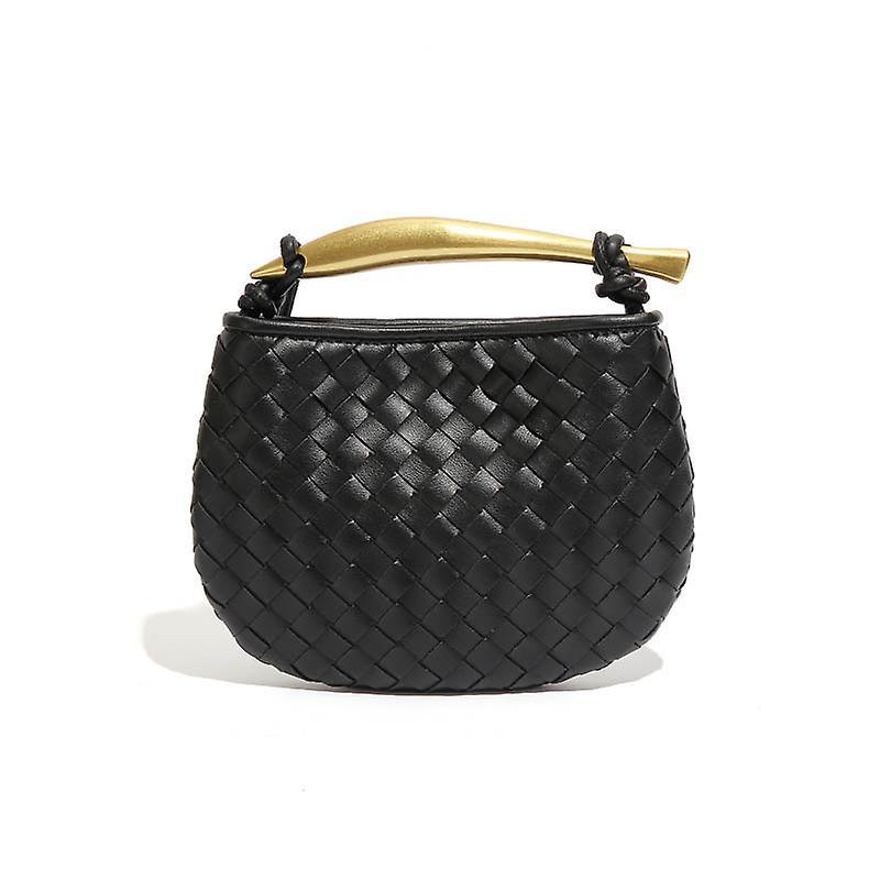 Unitoney Mini Braided Sardine Bag Women's Shoulder Crossbody Bag Handbag B1679 Black