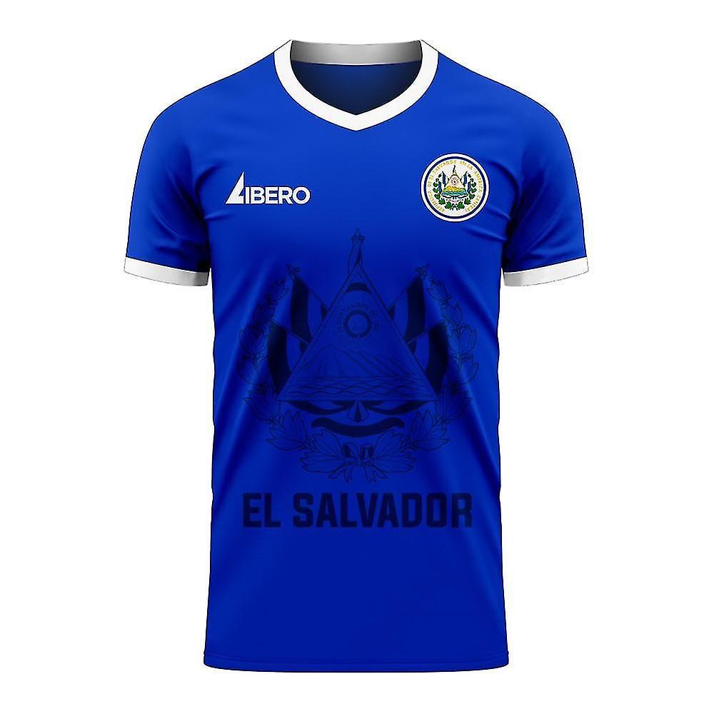 Libero Sportswear El Salvador 2024-2025 Home Concept Football Kit (Libero) - Kids Blue SB 25-27 inch Chest (66/69cm)