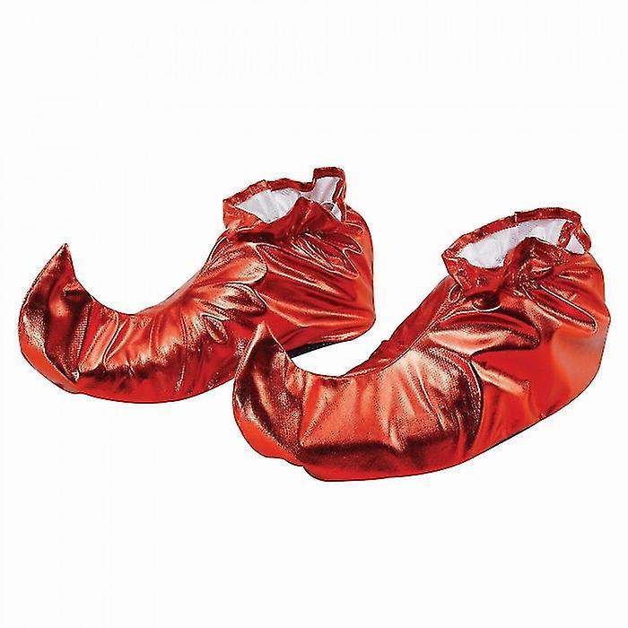 Bristol Novelty Unisex Adults Jester Costume Shoe Covers Red One Size