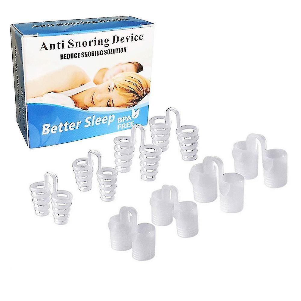 DUQI 8pcs/set Silicone Nose Vent Clip Anti Snoring Device Nasal Dilators Aid Better Sleep