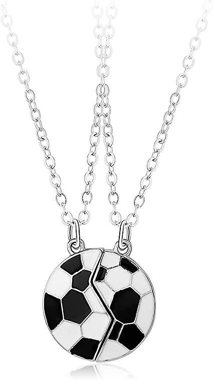 Baicccf Best Friend Necklace Gifts Friendship Necklace Magnetic Matching Football Soccer Pendant Bff Necklace For 2 Boys Girls