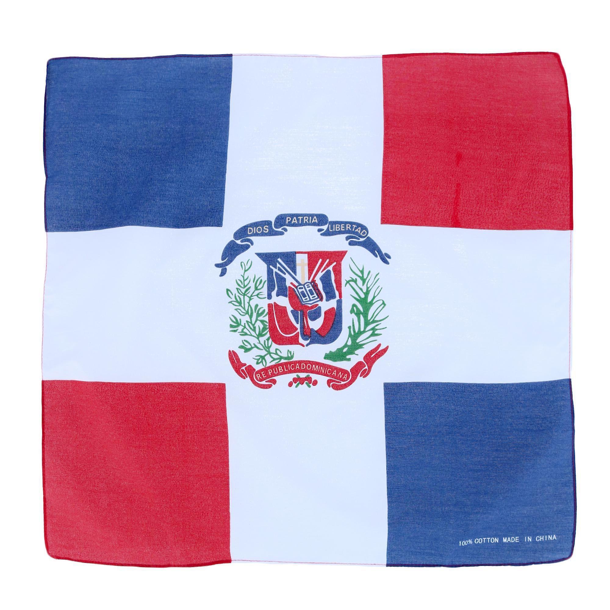 CTM_ CTM Cotton Dominican Republic Flag Bandana Multiple one size