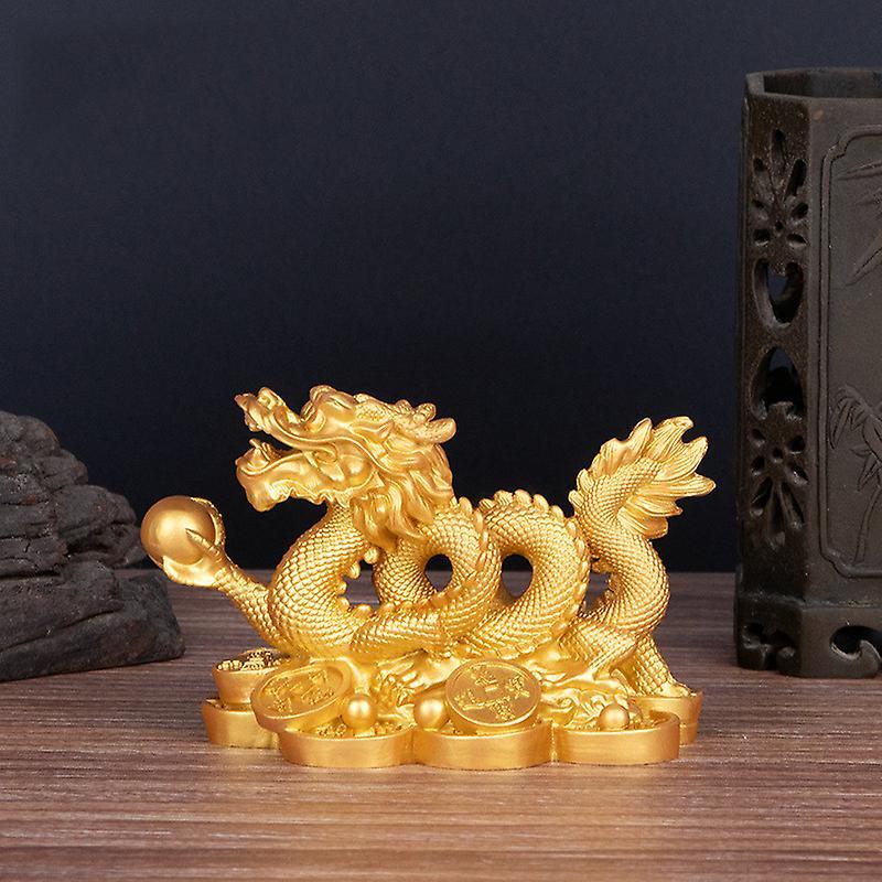 unbrand Feng Shui Dragon Statue Chinese Dragon Figurines New Year Dragon Sculpture 2024 Year Of The Dragon Figurine Ornament Attract Wealth And Goo...