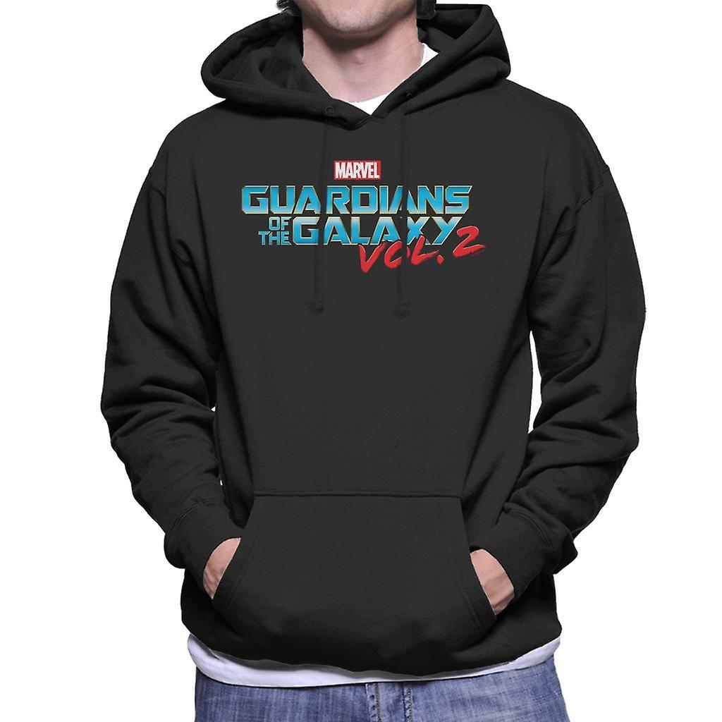 Marvel Guardians Of The Galaxy Vol 2 Logo Men's Hooded Sweatshirt Black X-Large