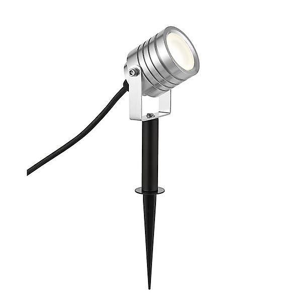 Saxby Lighting Luminatra Integrated LED 1 Light Outdoor Spike Light Silver Anodised, Frosted IP65