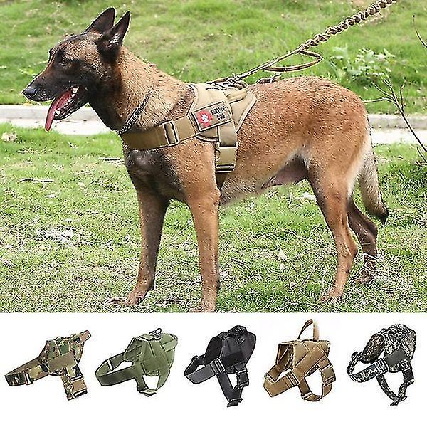 Guangzhou Yunlong Trading Co., No Pull Tactical Dog Harness For Medium Large Dog Clothing Comfortable Military Vest Service Dog Tra Green L