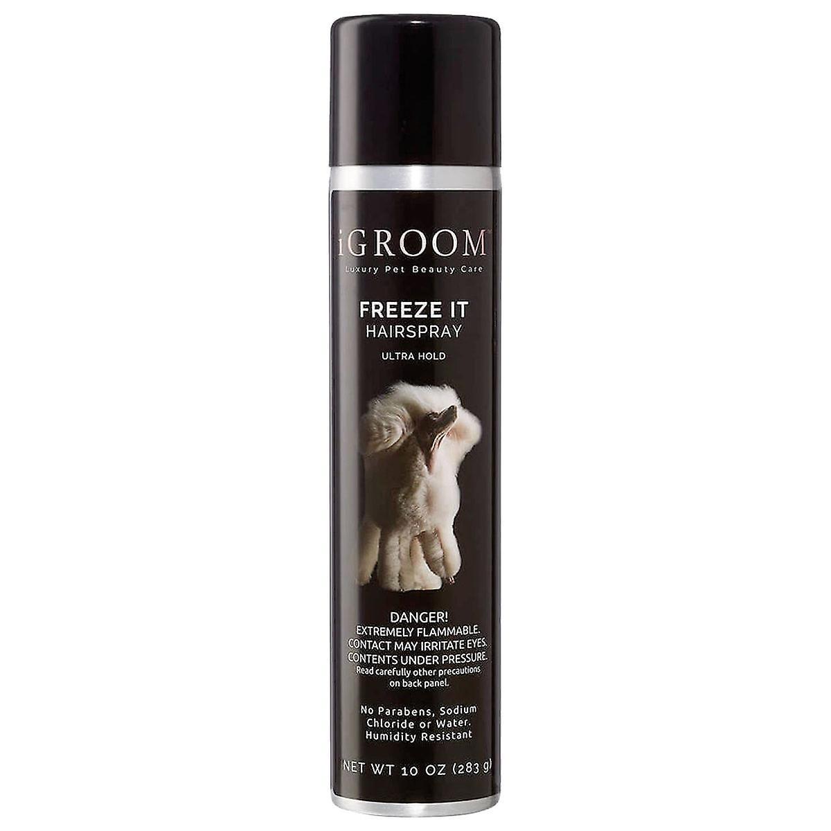 iGroom Freeze It 2 Hairspray for Dog Grooming - Ultra Hold Spray, 284ml Does not apply