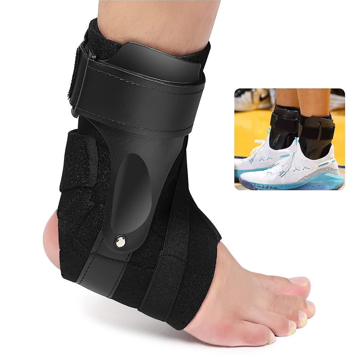 Phwj (m) Rigid Stabilizing Ankle Brace - Sports Ankle Orthosis - Adjustable Ankle Orthosis With Pe Plate - For Severe Sprain, Unstable Knee, Sports...