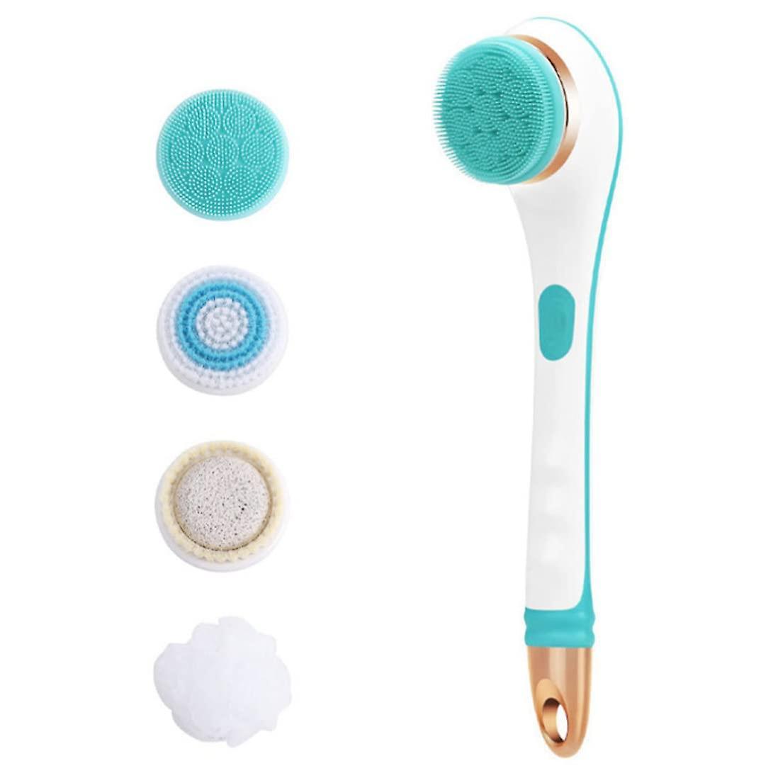 Linjou Electric Bath Brush,electric Body Brush Shower Massage Exfoliatingblue