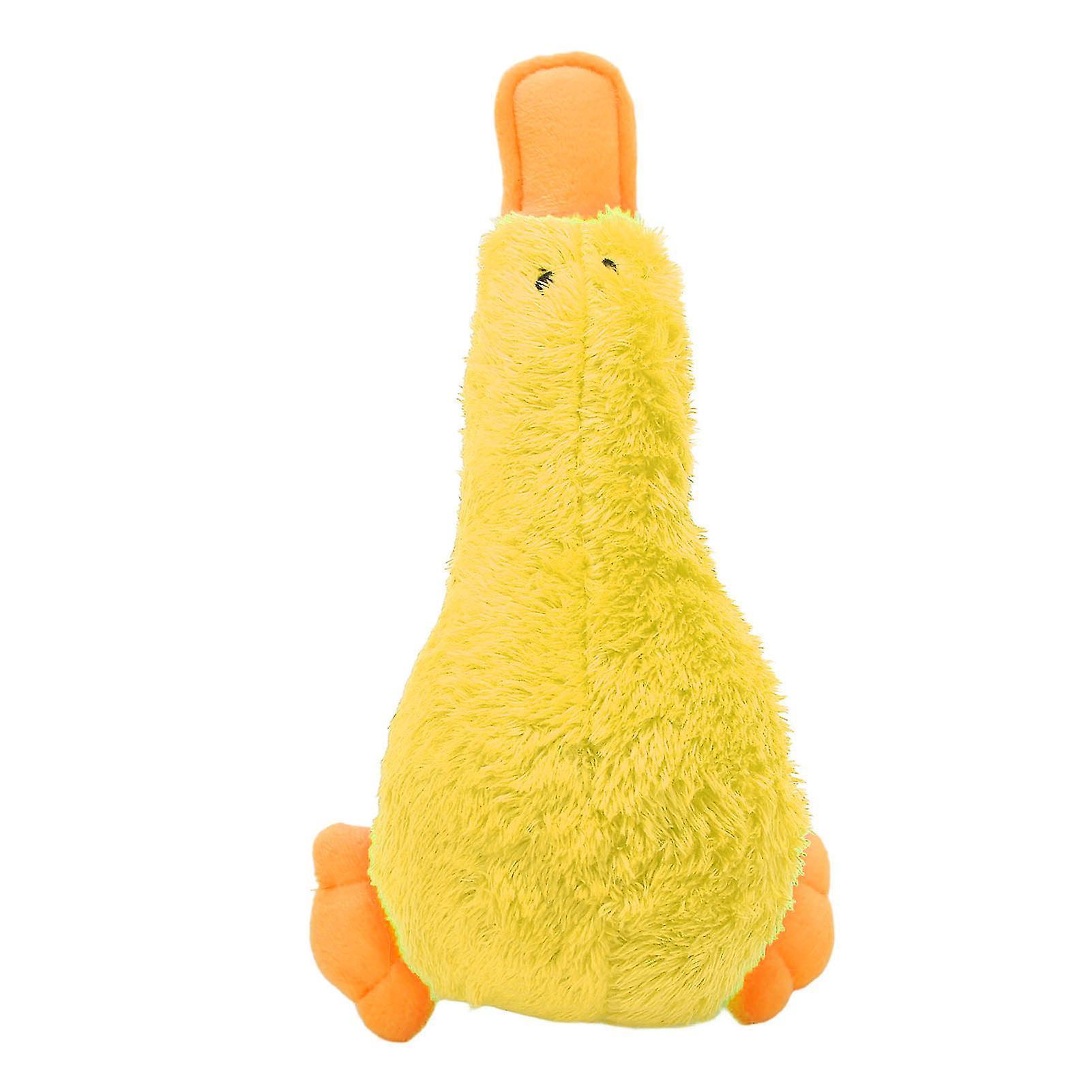 Yellow Plush Dog Toy - Interactive and Bite-Resistant Squeaky Bird Toy for Dogs and Puppies