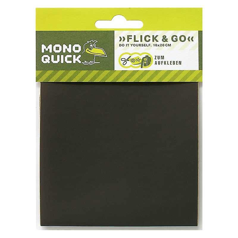 Mono-Quick Glue patch, brown - Patch, iron-on patch, Size: 10.0 x 20.0 cm