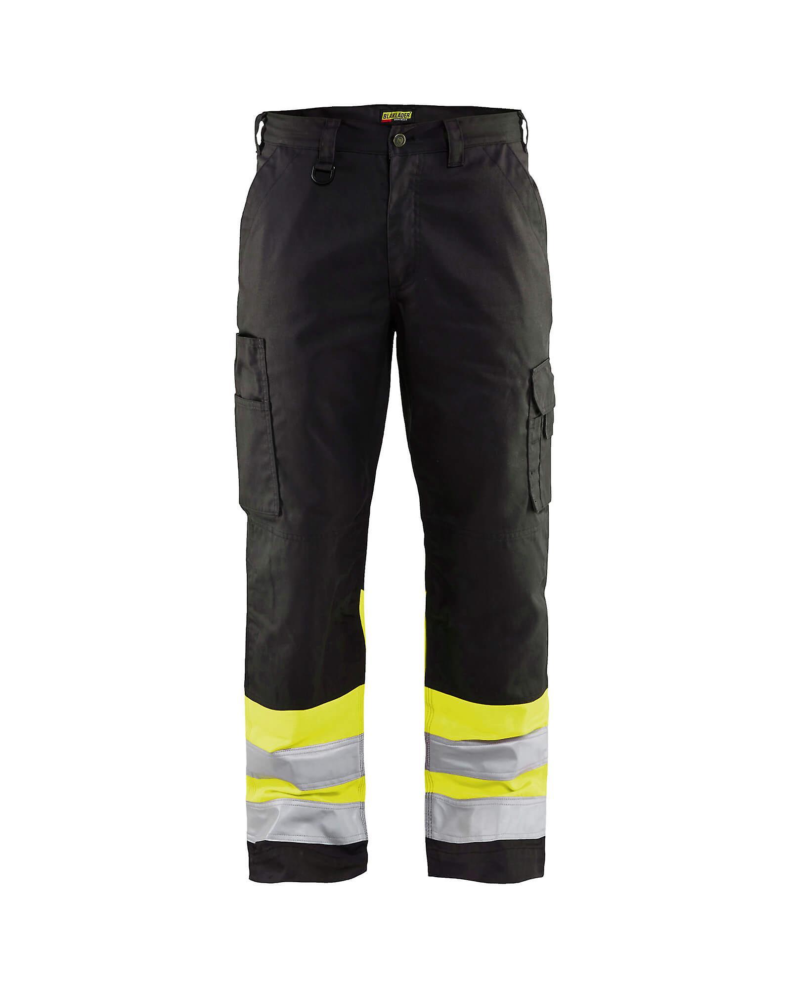 Blaklader 1564 hi-vis work trousers - mens (15641811) - (colours 1 of 2) Black/yellow