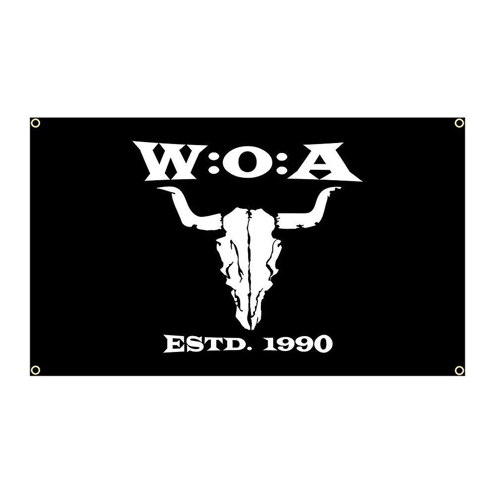 Scitoo 90x150cm Wackens Woa Open Air Tour 1990 Flag Polyester Printed Home Or Bedroom Decoration Banner Tapestry 4 holes in 4 corners 60 x 90cm