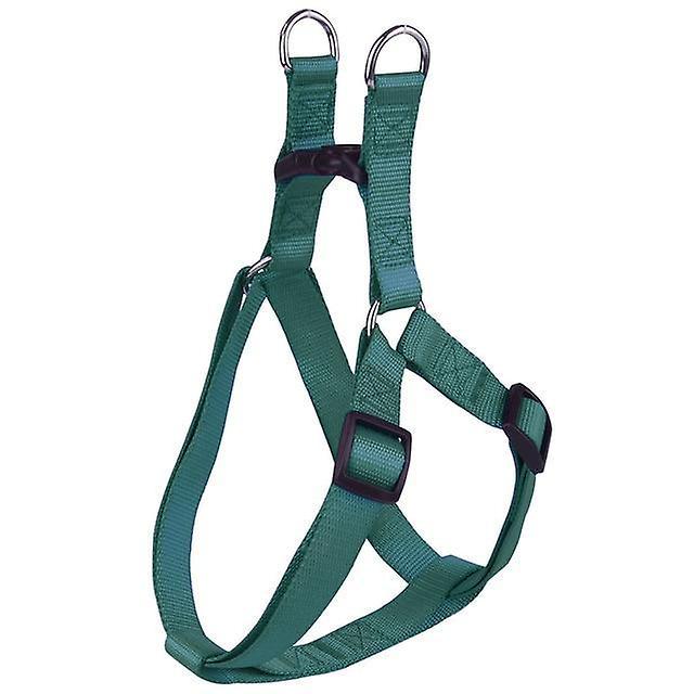 Slowmoose Nylon Pet Dog Harness No Pull Adjustable Dog Leash Vest Classic Running Leash Green XS