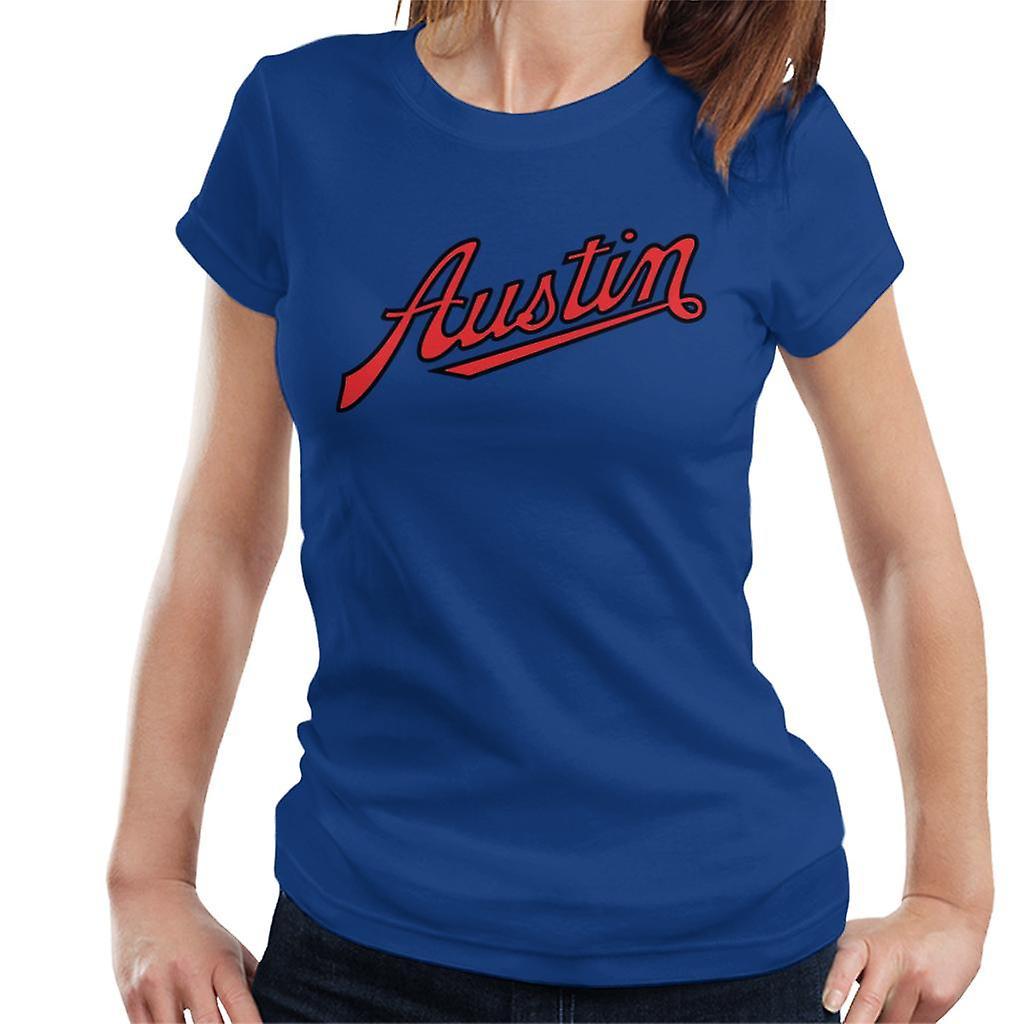 Austin Logo British Motor Heritage Women's T-Shirt Royal Blue Medium