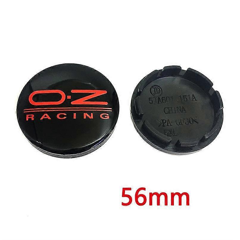 4pcs 56mm 60mm 65mm 68mm Car Wheel Center Hub Caps For Rim Cover Auto Oz Racing Exterior Styling Accessories # YoGu 56mm Black Red