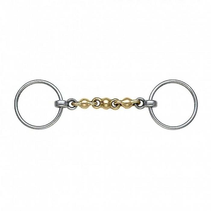 Shires Brass Waterford Horse Loose Ring Snaffle Bit 5.5in