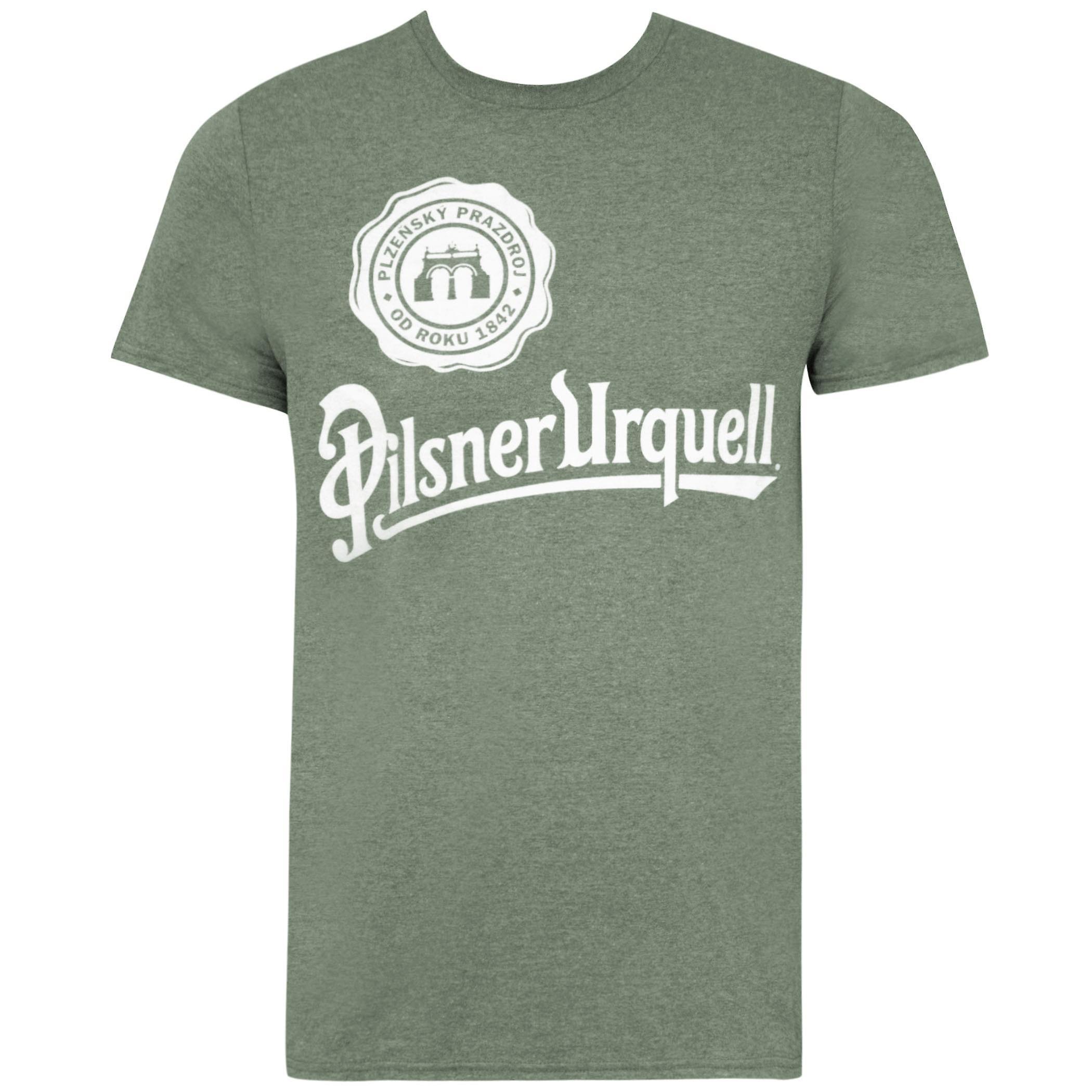 Beers Pilsner Urquell Logo Green Tee Shirt Medium