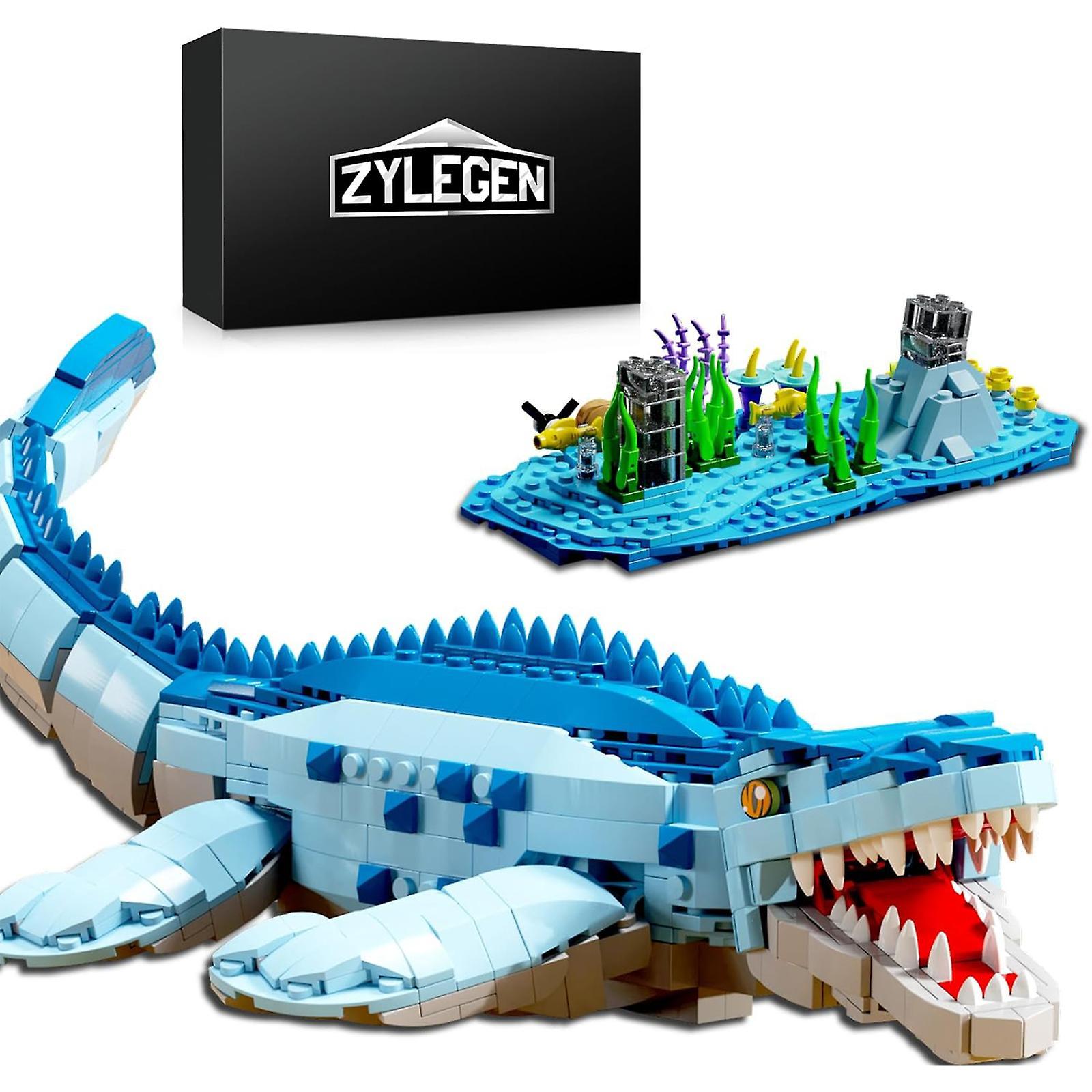 Lanxri Zylegen Mosasaur Dinosaur Building Blocks Set, Dino World Park Building Blocks Toys Set For Boys, Adults, Teens Or Dinosaur Enthusiats, Anim...