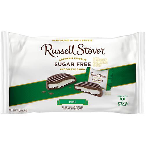 Russell Stover Chocolate Sugar Free Mint Patties 10 oz Bag