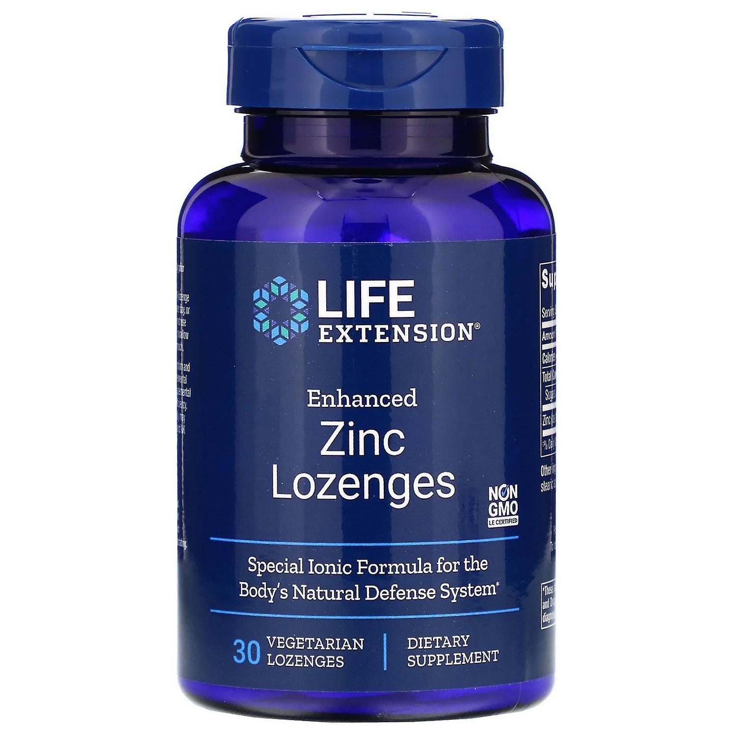 Life Extension, Enhanced Zinc Lozenges, 30 Vegetarian Lozenges