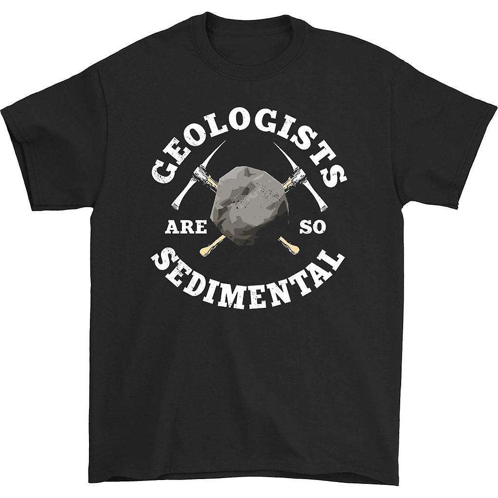 HISHARK Geologists are so sedimental t-shirt Black M