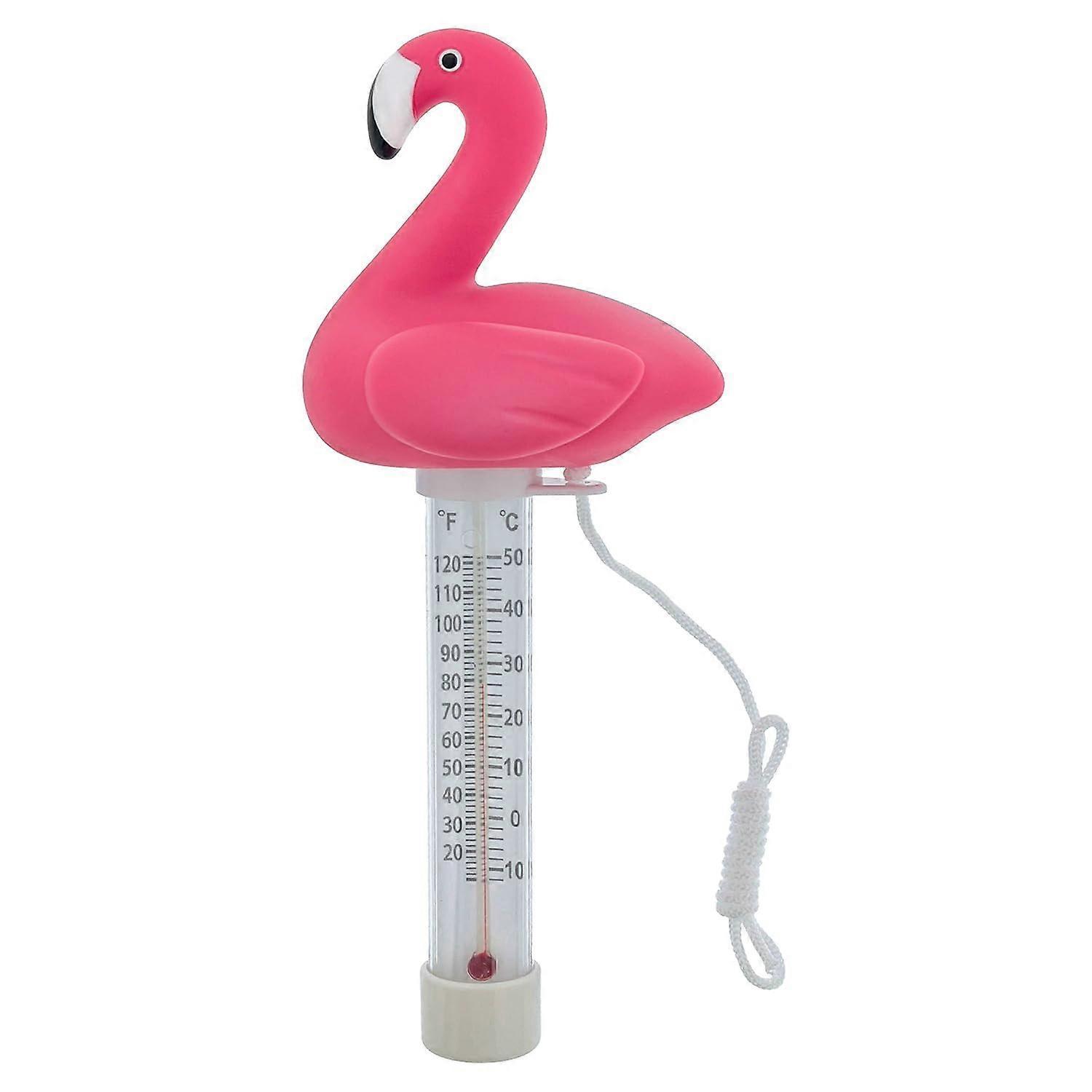 Kincjon Pool Supply Floating Animal Thermometer - Easy to Read Temperature Display Flamingo