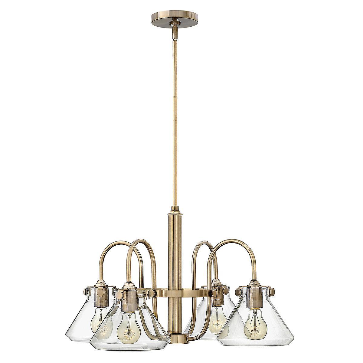 Congress Multi Arm Chandelier Brushed Caramel Finish E27