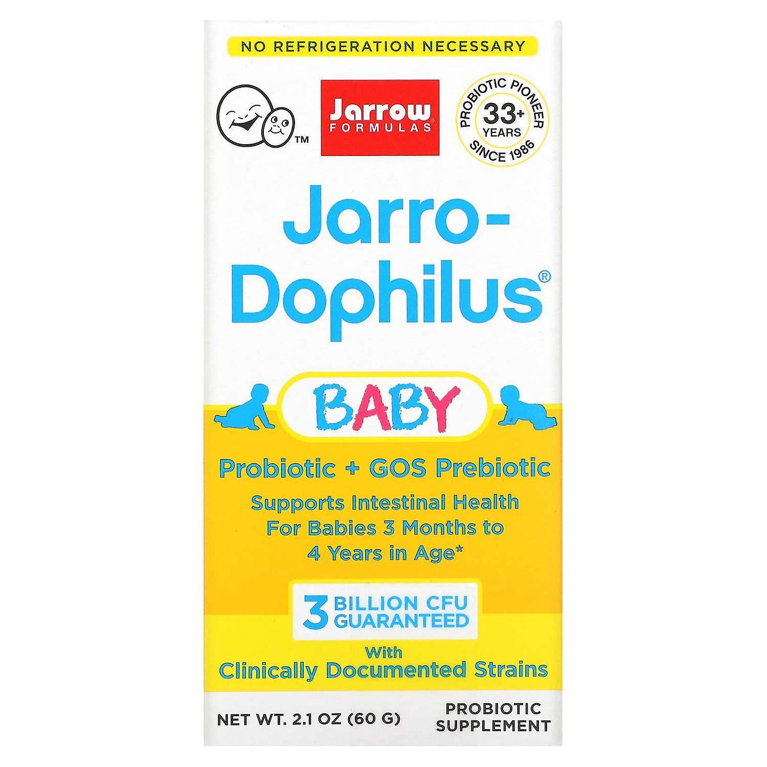 Jarrow Formulas, Jarro-Dophilus Baby, Probiotic + GOS Prebiotic, 3 Months - 4 Years, 3 Billion CFU,