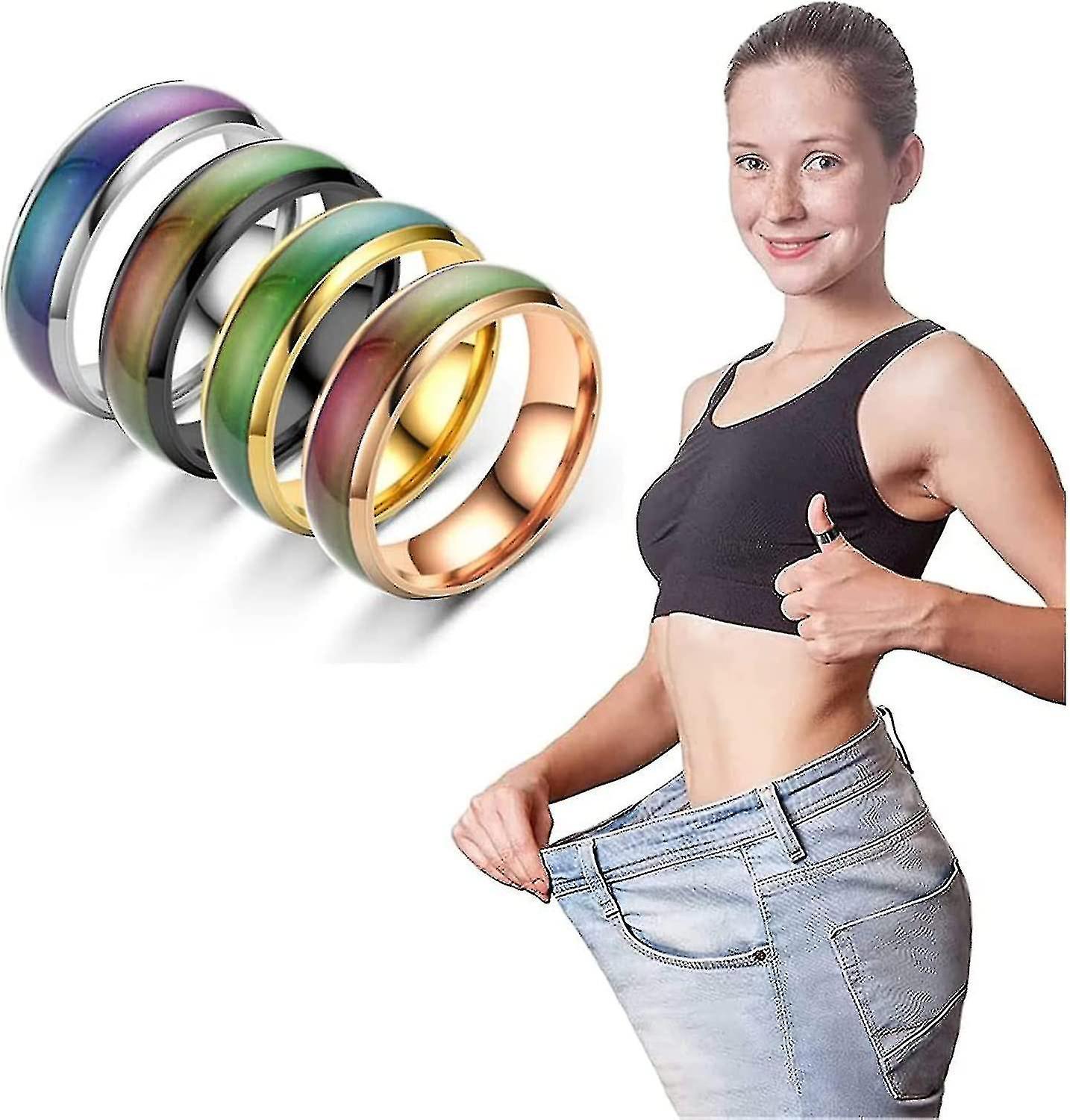 Syhsj 4pcs Lymphvity Thermotherapeutic Ring, Lymphatic Drainage Therapeutic Magnetic Rings Compatible With Women Men 6