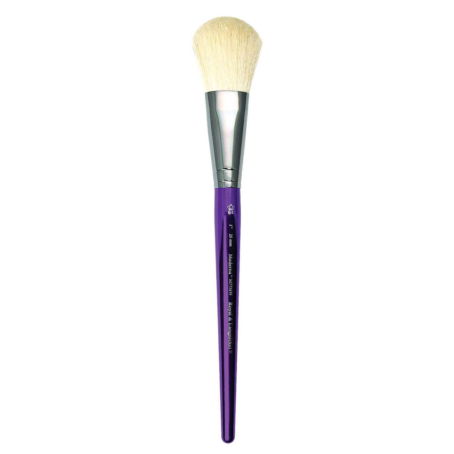 Royal & Langnickel Moderna Series 77 All Media Paint Brushes Purple Handle White Goat Mop 1"