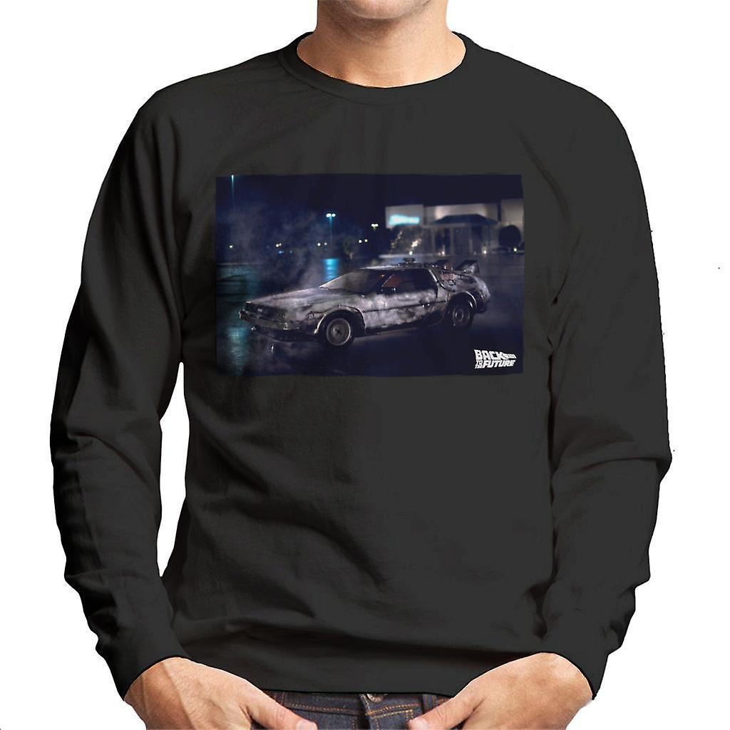 Back to the Future Delorean Cinematic Design Men's Sweatshirt Black Large