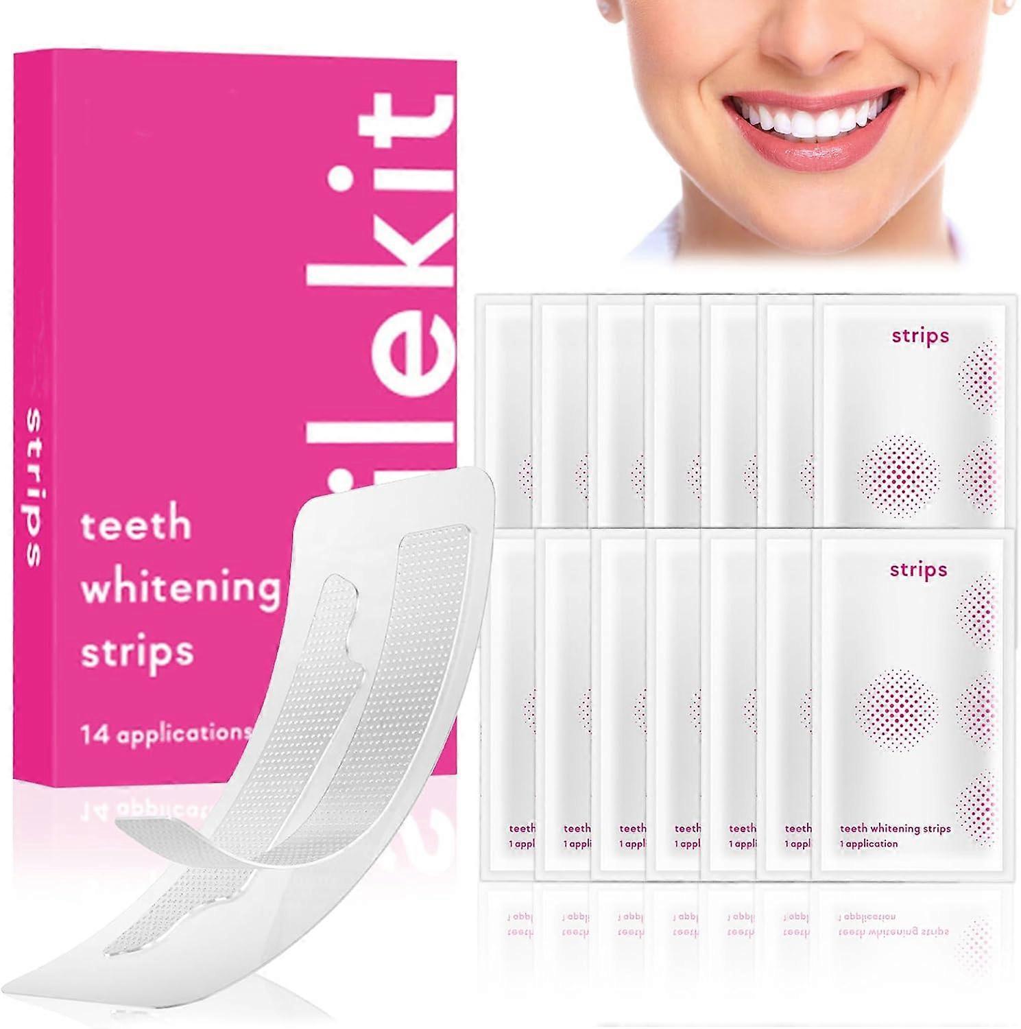 Unbrand Teeth Whitening Strips, Sensitivity Free Whitening Strips for Teeth Whiteners, Safe Bleaching White Strips Remove Teeth Stain 5PCS