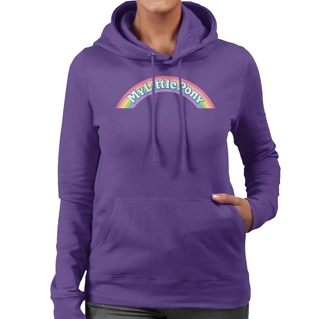 My Little Pony Rainbow Logo Women's Hooded Sweatshirt Purple Medium