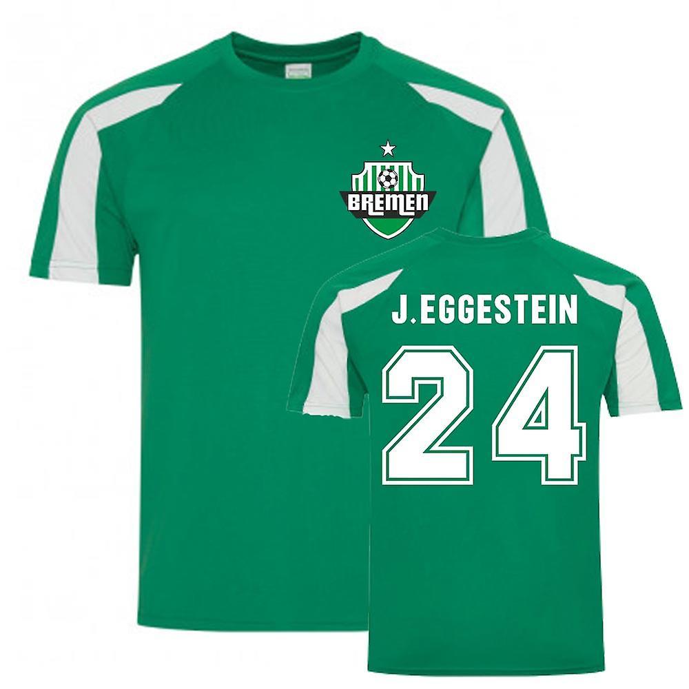 UKSoccerShop Johannes Eggestein Bremen Sports Training Jersey (Green) XL (45-48 inch)