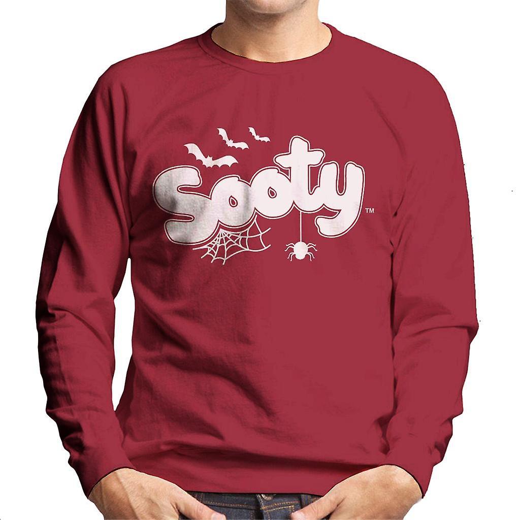 Sooty Halloween Glow In The Dark Logo Men's Sweatshirt Cherry Red Medium