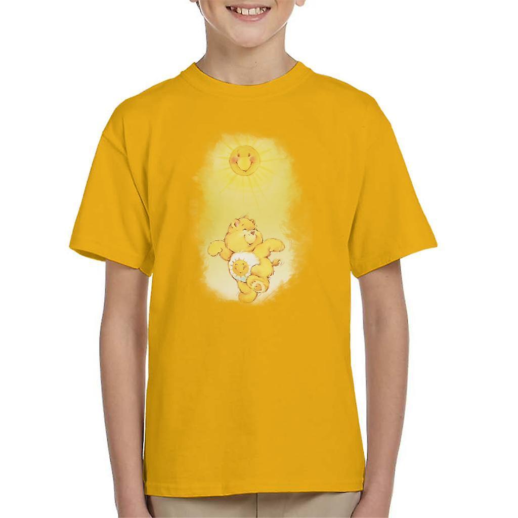 Care Bears Funshine Bear Dancing In The Sun Kid's T-Shirt Gold X-Small (3-4 yrs)