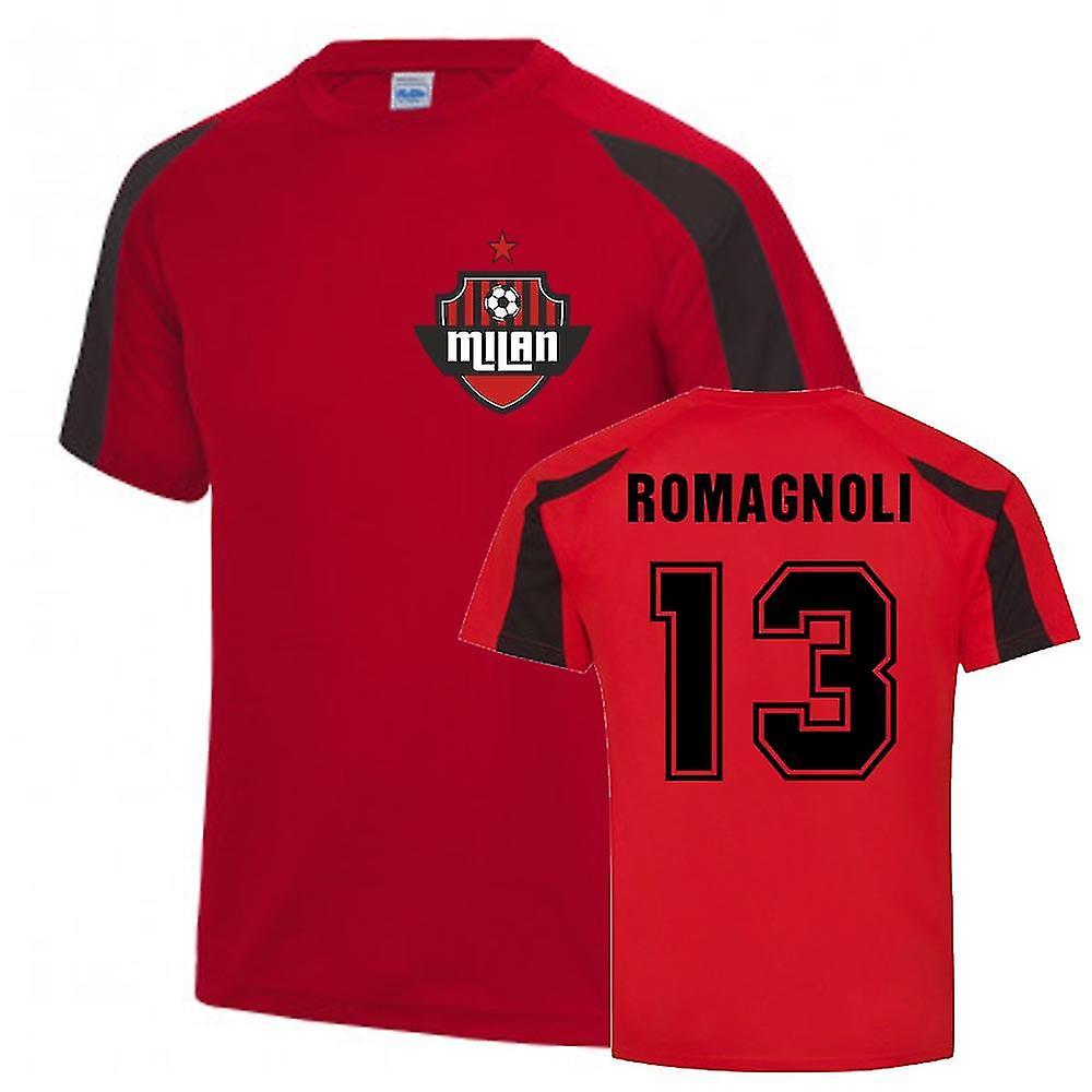 UKSoccerShop Alessio Romagnoli Milan Sports Training Jersey (Red) XXL (50-52 inch)