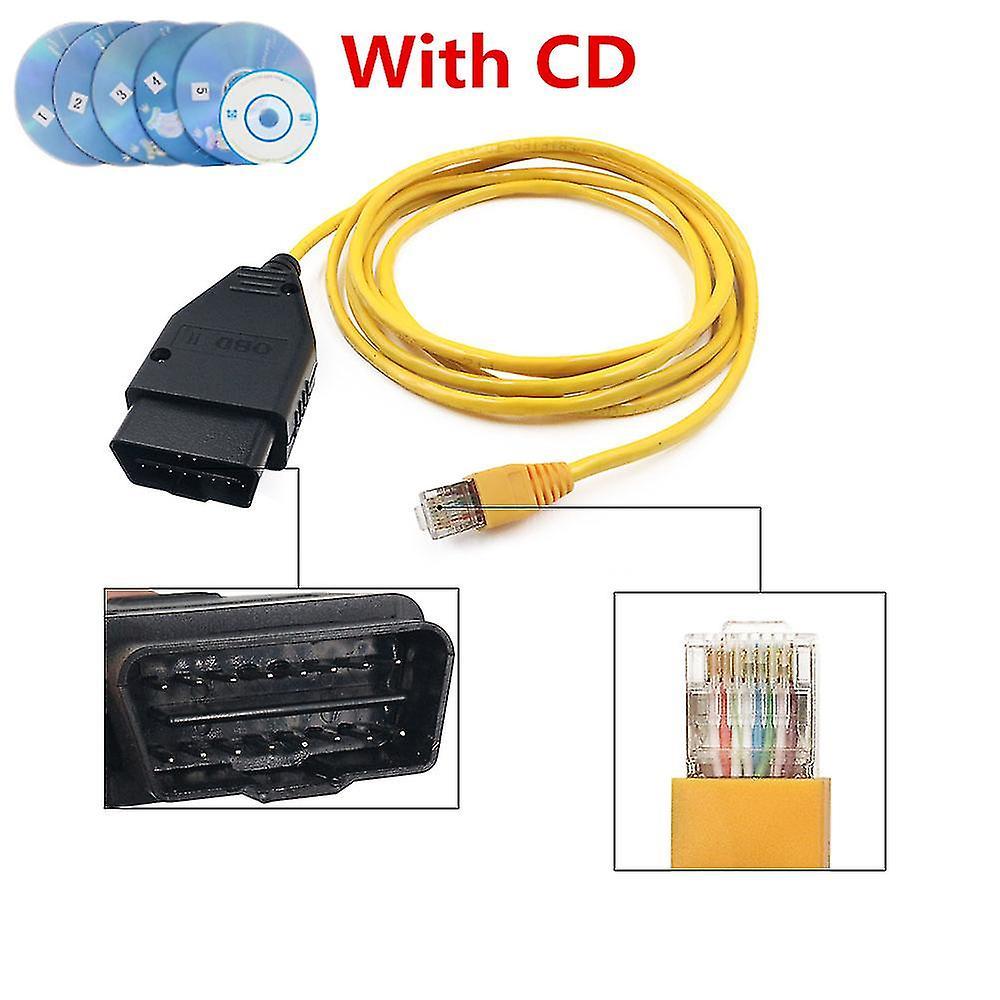 2023 Enet Cable For Bmw F-series Icom Enet Coding Hidden Data Cable Ecu Programmer Tool Obd2 Scanner Car Diagnostic Auto Tool Xixi With CD