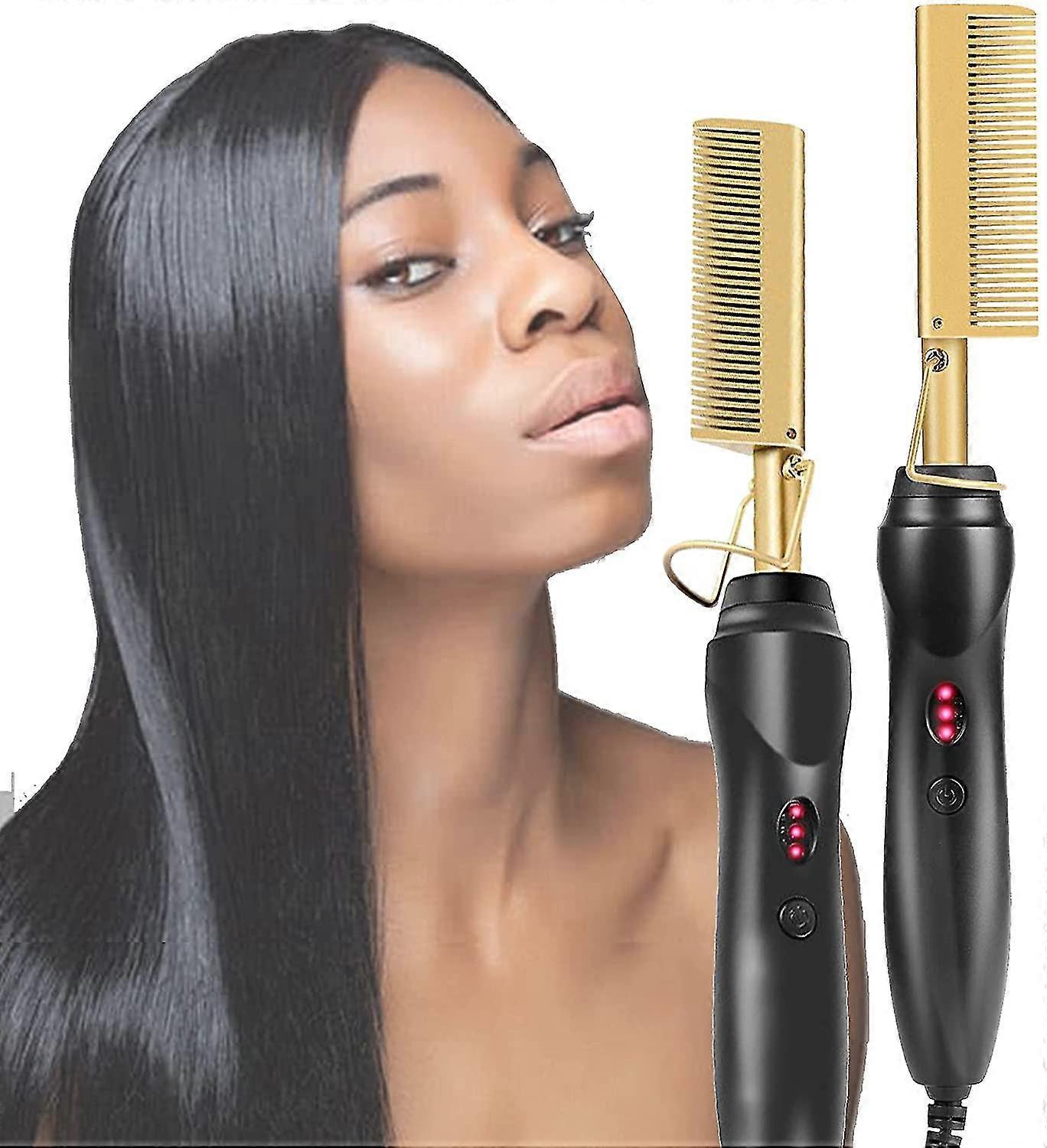 Koigv Hot Comb Hair Straightener, Electric Hair Straightener