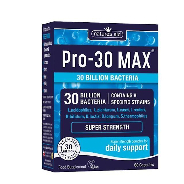 Natures Aid Bio360 PRO-30 Max (30 Billion Daily Probiotic), 60 Capsules