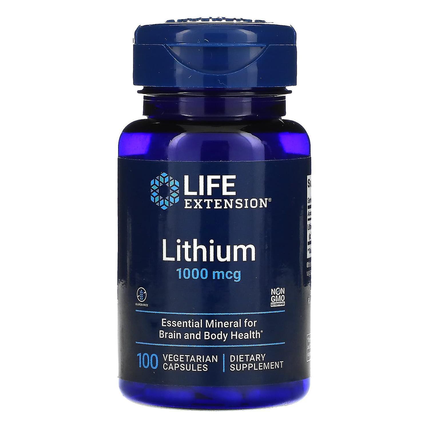 Life Extension, Lithium, 1,000 mcg, 100 Vegetarian Capsules